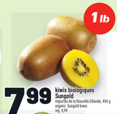KIWIS BIOLOGIQUES SUNGOLD | ORGANIC SUNGOLD KIWIS