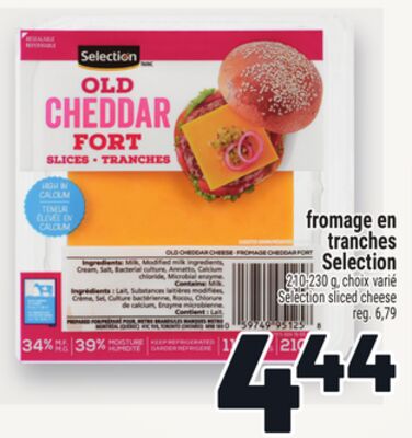 FROMAGE EN TRANCHES SELECTION | SELECTION SLICED CHEESE