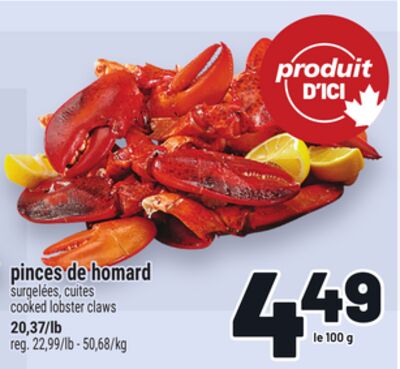 PINCES DE HOMARD | COOKED LOBSTER CLAWS