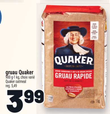 GRUAU QUAKER | QUAKER OATMEAL