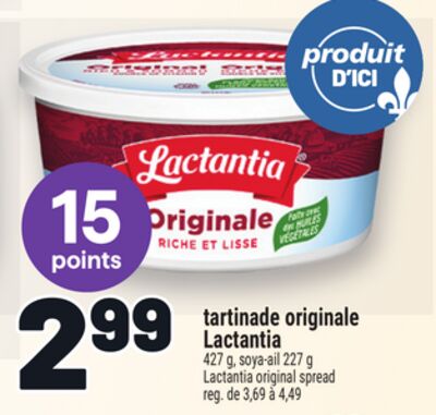 TARTINADE ORIGINALE LACTANTIA | LACTANTIA ORIGINAL SPREAD