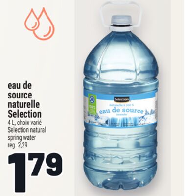 EAU DE SOURCE NATURELLE SELECTION | SELECTION NATURAL SPRING WATER
