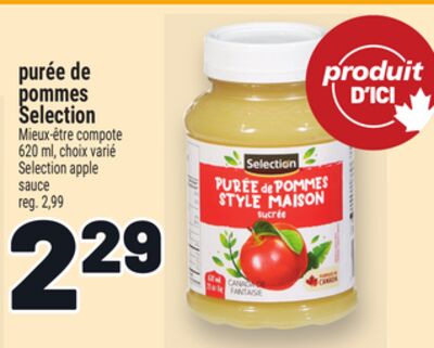 PURÉE DE POMMES SELECTION | SELECTION APPLE SAUCE
