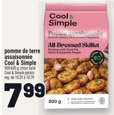 POMME DE TERRE ASSAISONNÉE COOL & SIMPLE | COOL & SIMPLE POTATO