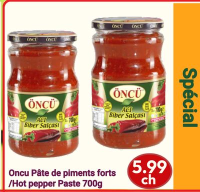Oncu Hot pepper Paste | Pâte de piments forts