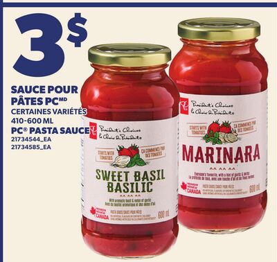 SAUCE POUR PÂTES PC, 410-600 ML | PC® PASTA SAUCE