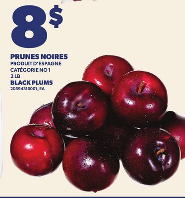 PRUNES NOIRES, 2 LB | BLACK PLUMS