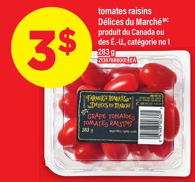 TOMATES RAISINS DÉLICES DU MARCHÉ, 283 G