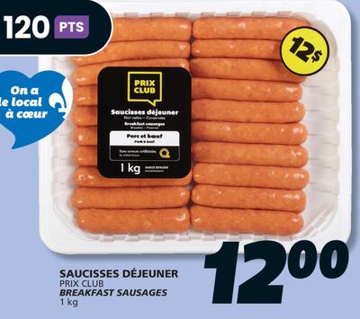 SAUCISSES DÉJEUNER PRIX CLUB