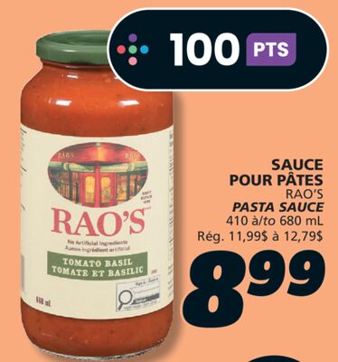 SAUCE POUR PÂTES RAO'S
