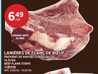LANIÈRES DE FLANC DE BŒUF