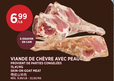 VIANDE DE CHÈVRE AVEC PEAU