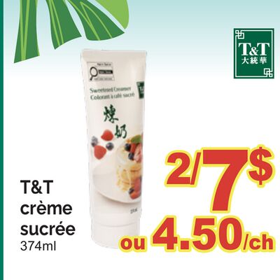 T&T CRÈME SUCRÉE, 374ML