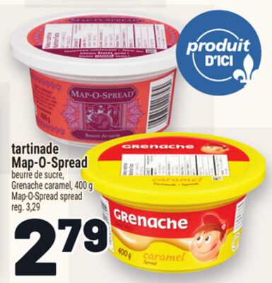 TARTINADE MAP-O-SPREAD, BEURRE DE SUCRE | MAP-O-SPREAD SPREAD