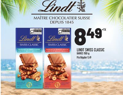 LINDT SWISS CLASSIC BARRES