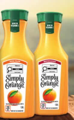 LES JUS SIMPLY ORANGEMD EN BOUTEILLE DE 1,36 L