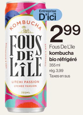 Kombucha bio réfrigéré