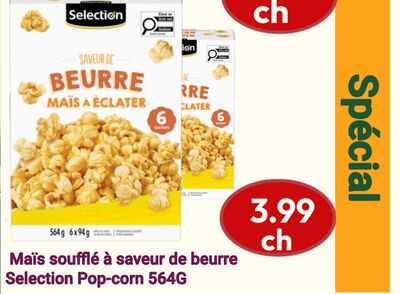 Maïs soufflé à saveur de beurre Selection | Pop-corn