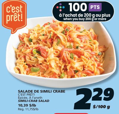 SALADE DE SIMILI CRABE C'EST PRÊT!