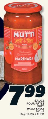 SAUCE POUR PÂTES MUTTI
