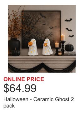 Halloween - Ceramic Ghost 2 pack