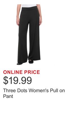 Three Dots Women's Pull on Pant