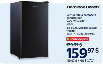 Réfrigérateur compact à congélateur