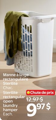 Manne à linge rectangulaire Sterilite