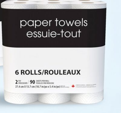 Rouleaux de papier hygiénique ou d'essuie-tout Black & White