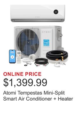 Atomi Tempestas Mini-Split Smart Air Conditioner + Heater