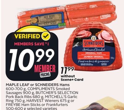MAPLE LEAF or SCHNEIDERS Hams