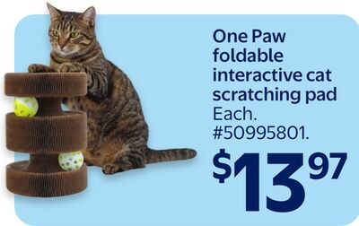 One Paw foldable interactive cat scratching pad