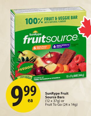 SunRype Fruit Source Bars