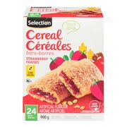 Barres de céréales aux fraises