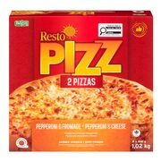 Pizzas pepperoni fromage surgelées