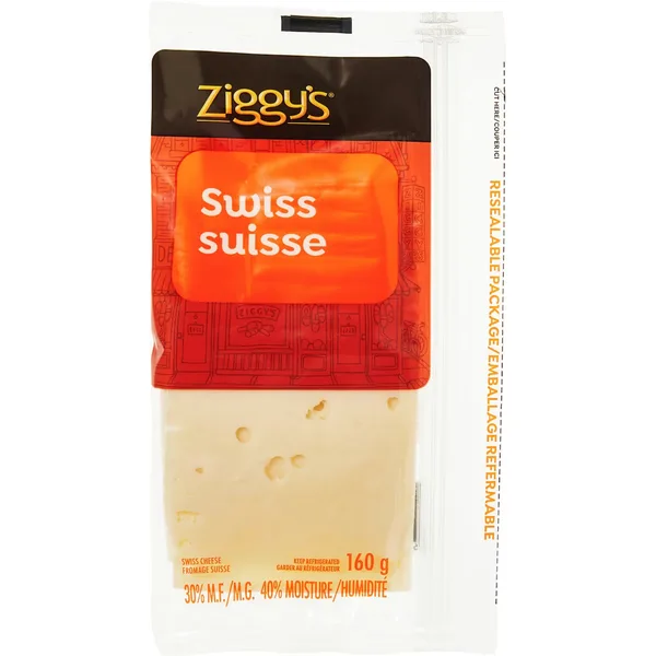 Tranches de fromage suisse