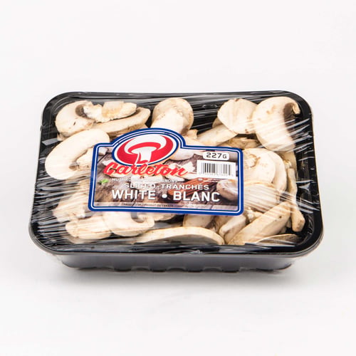 Champignons blancs tranchés 8 oz