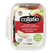 Pommes rouges tranchées non pelées