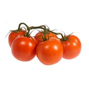 Tomates rouges en grappe biologiques