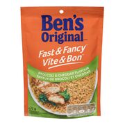 Riz à saveur de brocoli et cheddar