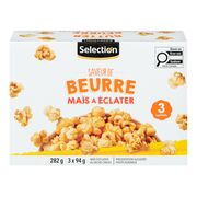 Maïs à éclater à saveur de beurre