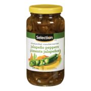 Piments jalapeños tranchés et marinés