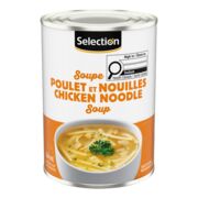 Soupe poulet et nouilles condensée