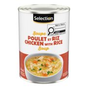 Soupe condensée au poulet et riz
