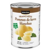 Pommes de terre blanches tranchées