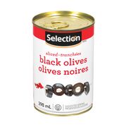 Olives noires tranchées