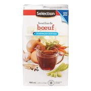 Bouillon de boeuf sans gras prêt à utiliser