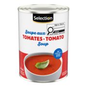 Soupe aux tomates condensée réduite en sel
