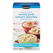 Assortiment de gruau instantané en sachets