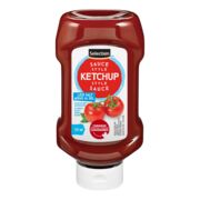 Ketchup aux tomates réduit en sel